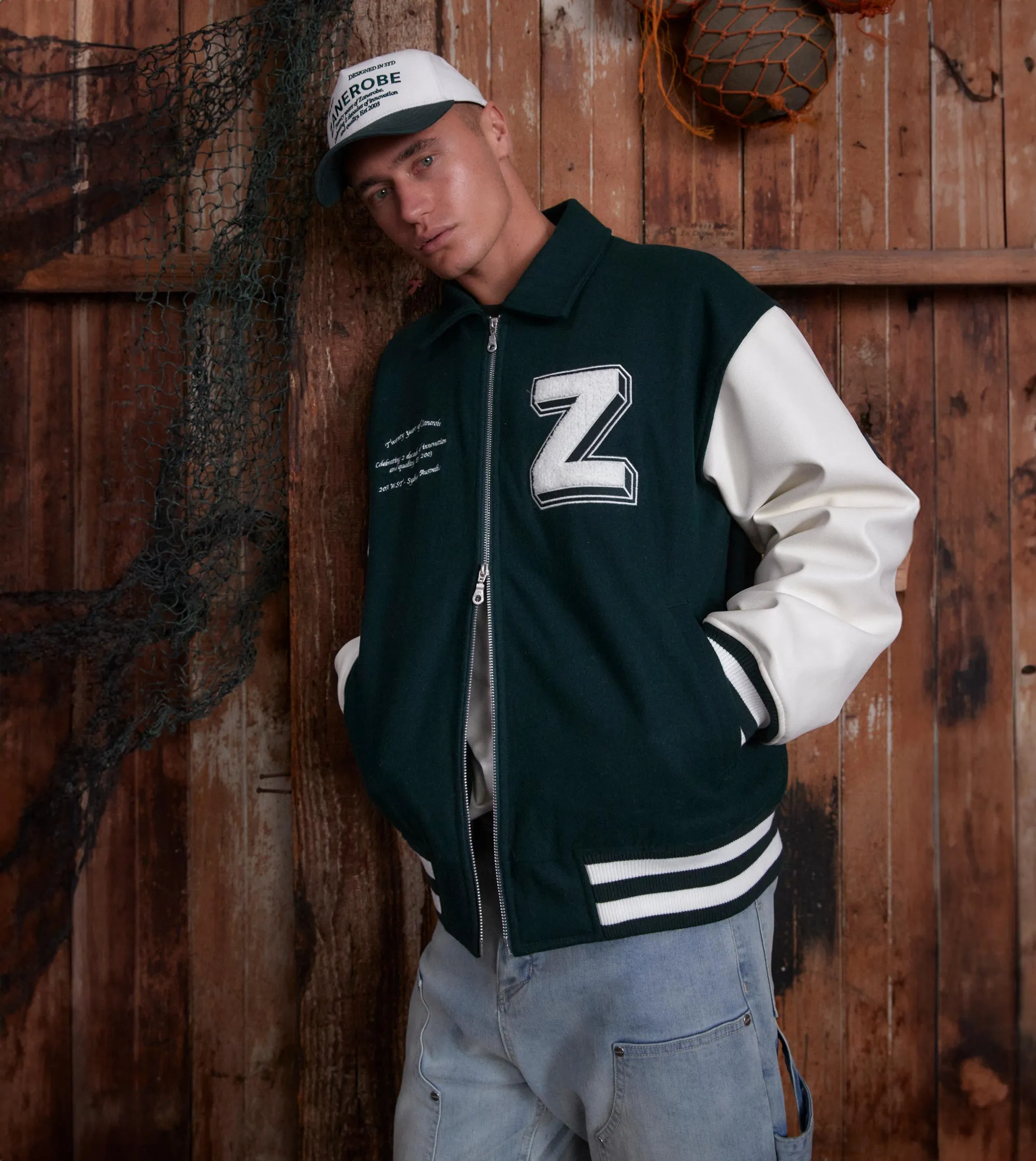 20 Yrs Letterman Jacket Forest