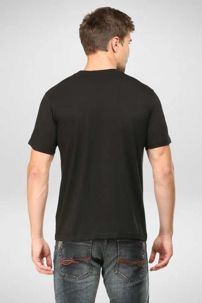 Black and Bottle Green Plain T-shirts Combo for Men