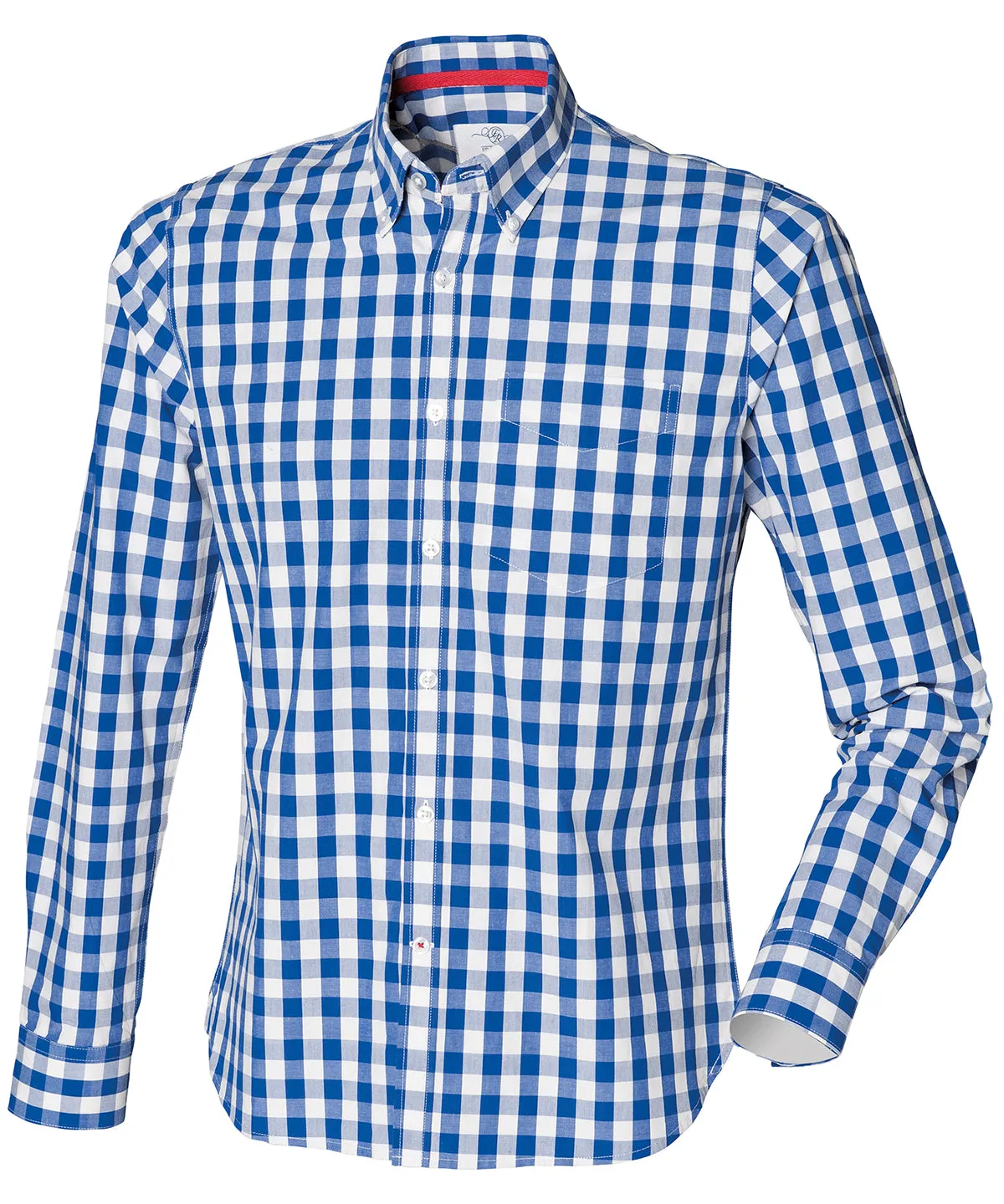 Blue Check - Checked cotton shirt