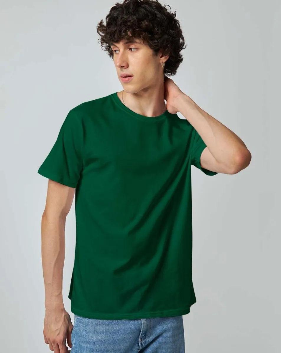 Bottle Green plain T-shirt