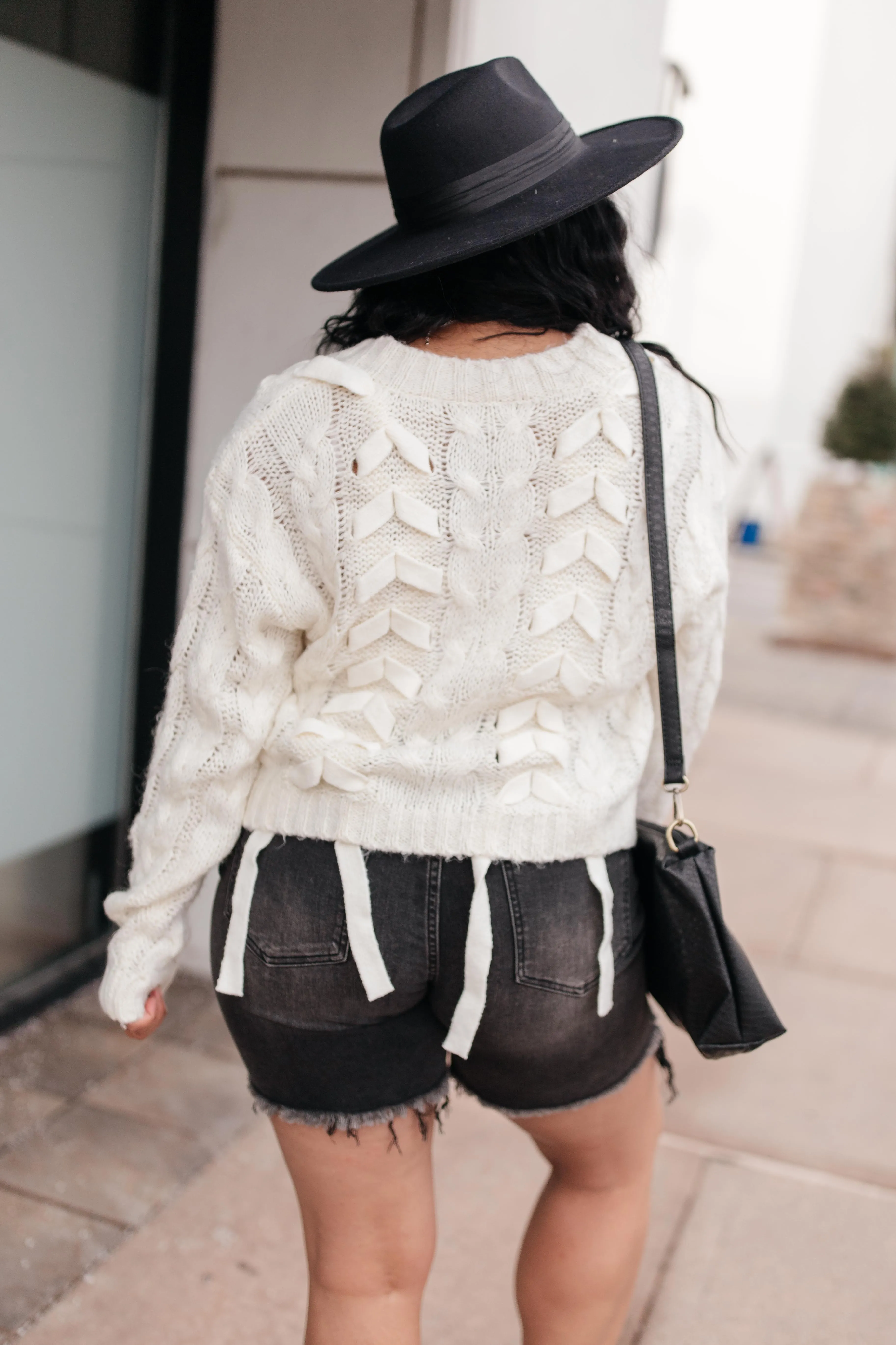 Braids and Ribbon Sweater