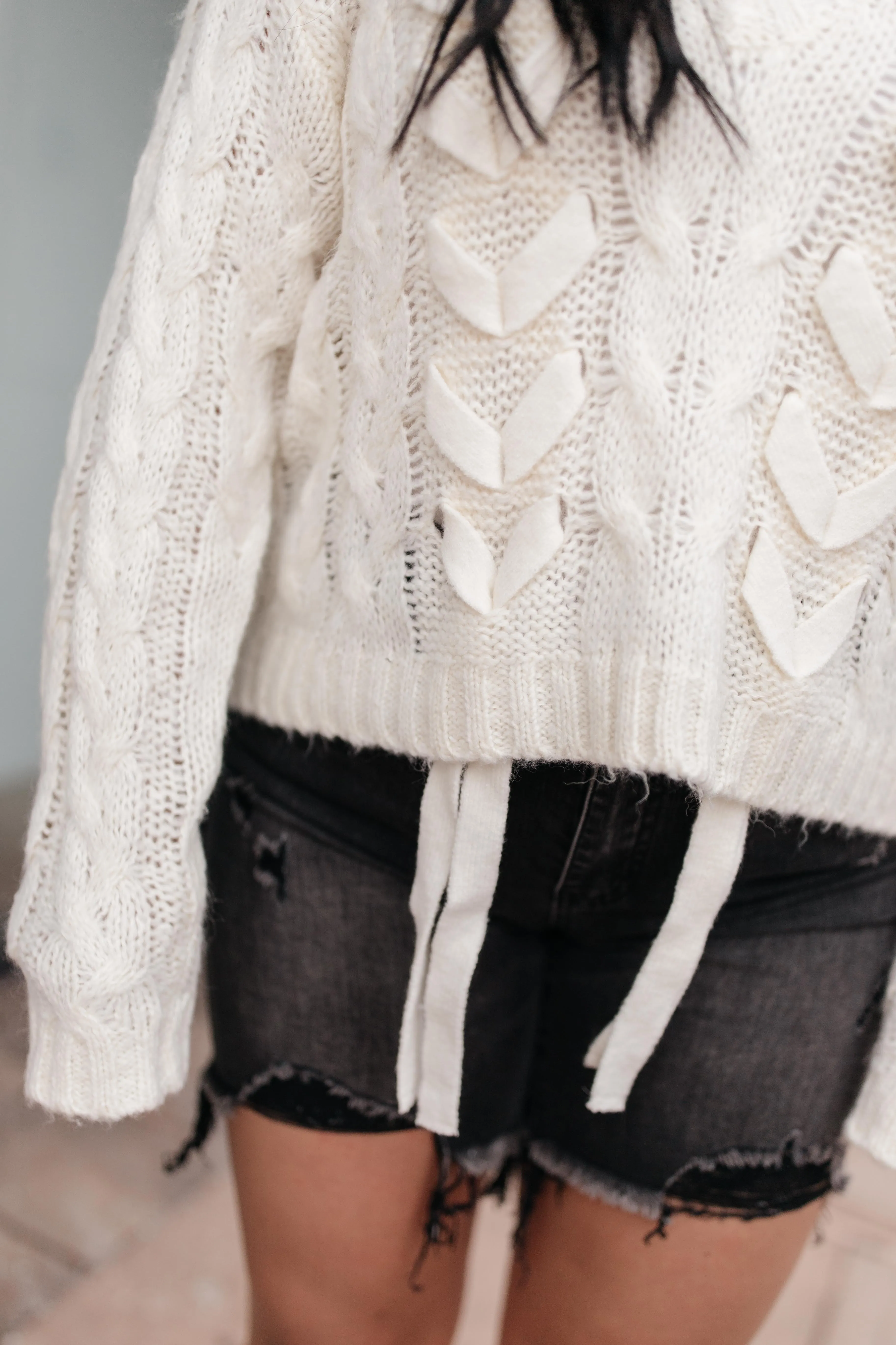 Braids and Ribbon Sweater