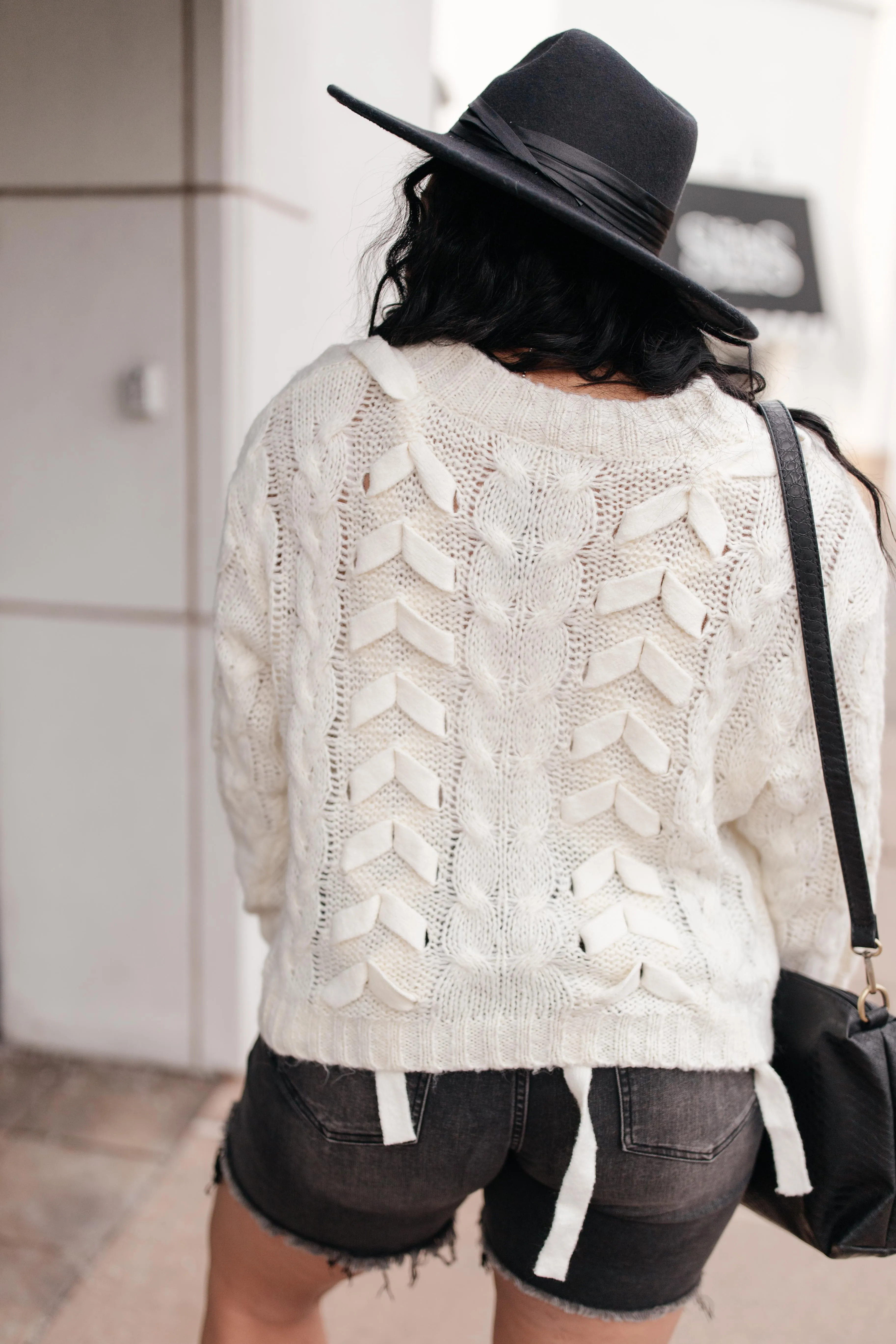 Braids and Ribbon Sweater