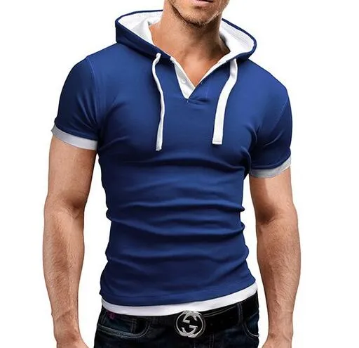 Brand 2018 Mens Polo Shirt Short-Sleeve Solid Poloshirt Men Polo Malse Slim Mens Clothing Camisas Hooded Camisa Polo Shirt 4XL