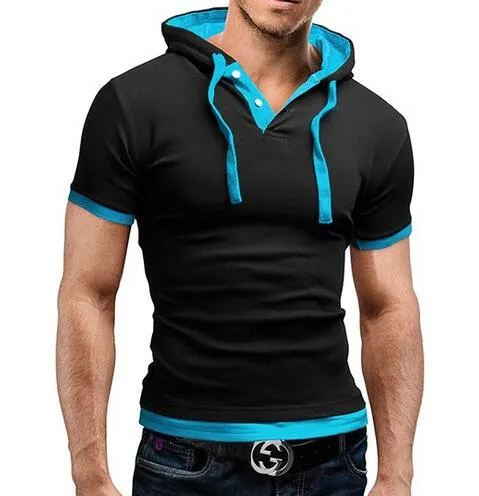 Brand 2018 Mens Polo Shirt Short-Sleeve Solid Poloshirt Men Polo Malse Slim Mens Clothing Camisas Hooded Camisa Polo Shirt 4XL