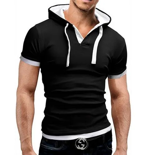 Brand 2018 Mens Polo Shirt Short-Sleeve Solid Poloshirt Men Polo Malse Slim Mens Clothing Camisas Hooded Camisa Polo Shirt 4XL