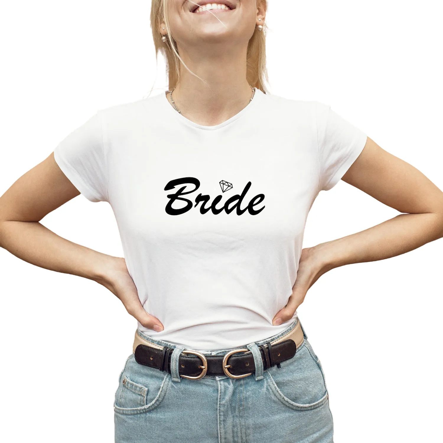 Bride and Bridesmaid Bachelorette Party T-Shirts, Crewneck