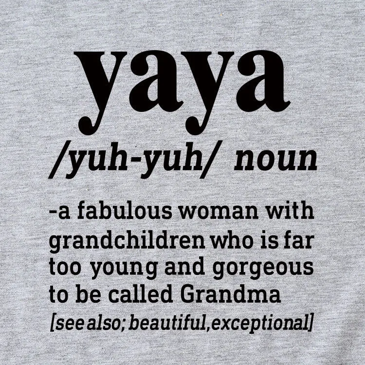 Casual round neck yaya yuh yun noun simple printing short sleeves