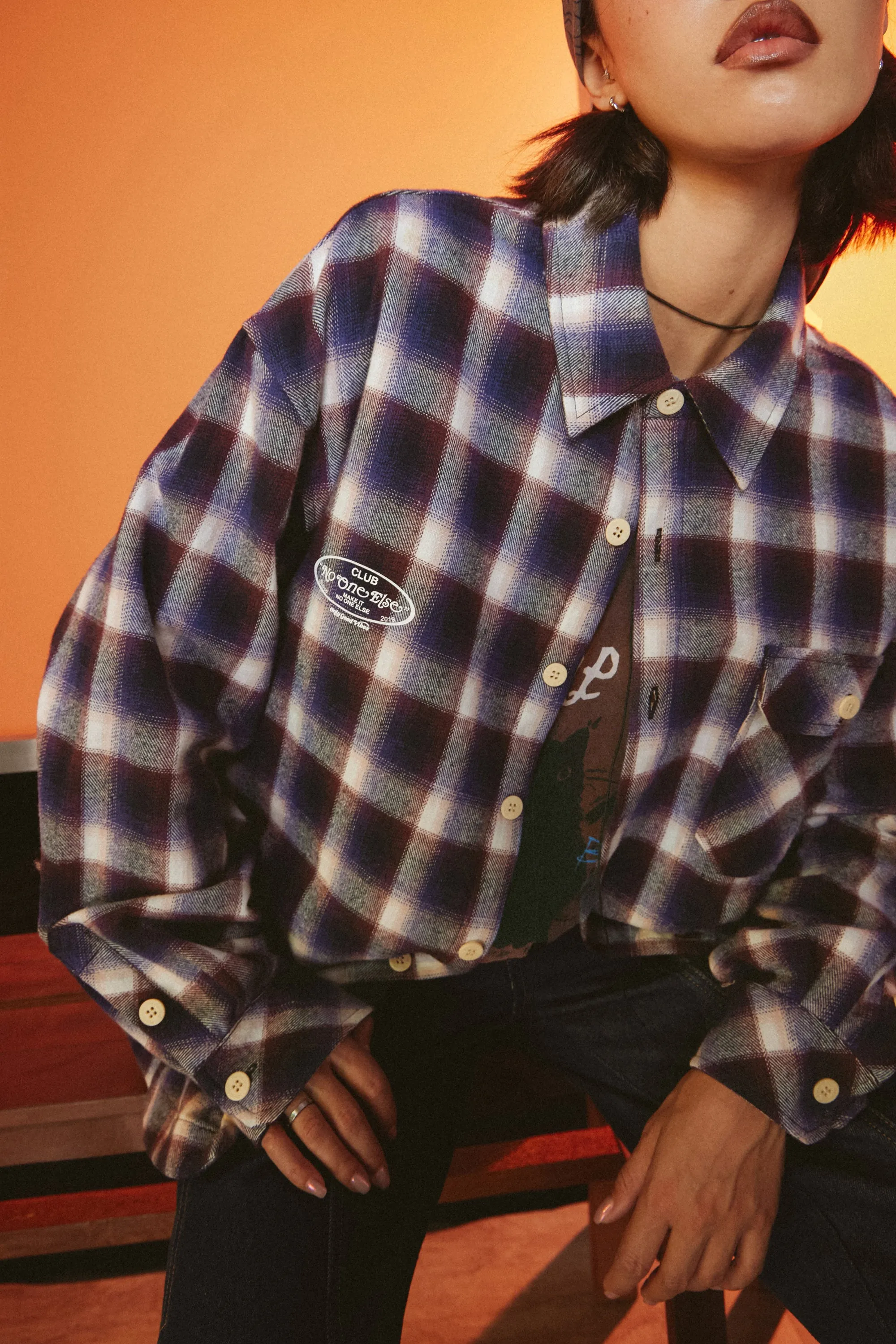 Checked Boxy Shirt