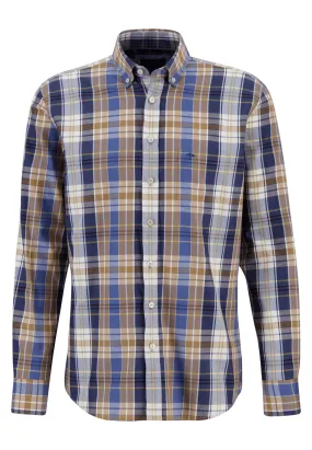 Checked Shirt Button Down Collar