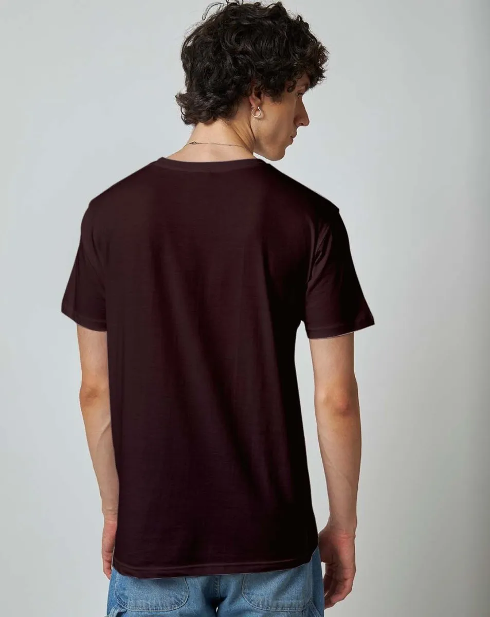 Coffee Brown Plain T-shirt