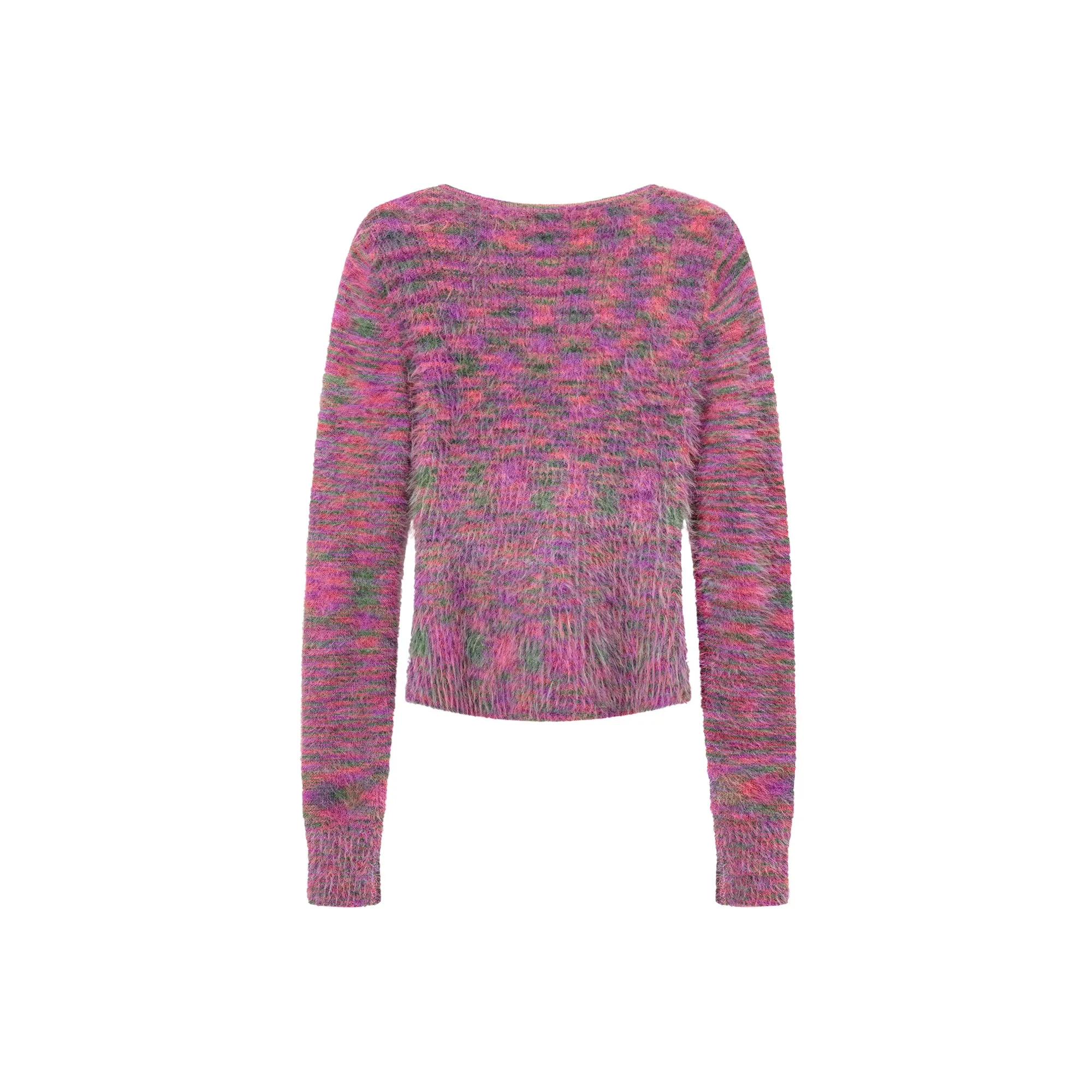 Color Fuzzy Knit Sweater