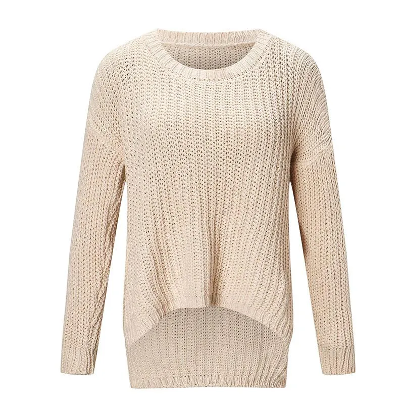 Crewneck Loft Crochet Knit Sweater