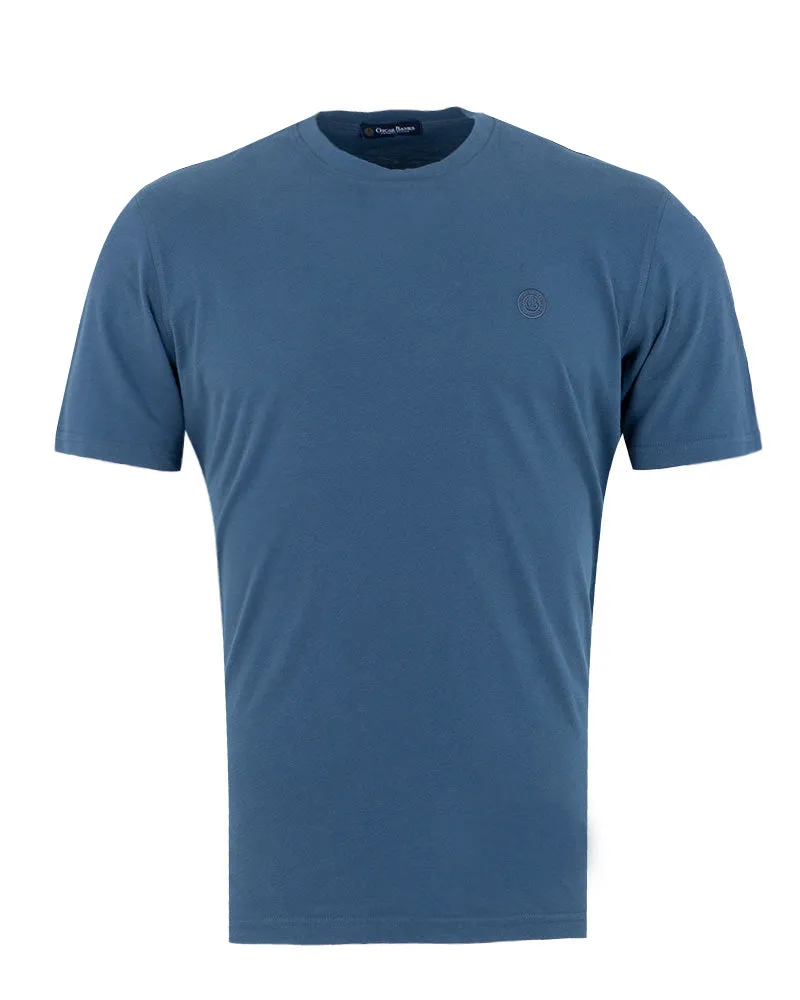 Dark Blue Round Neck Plain T Shirt