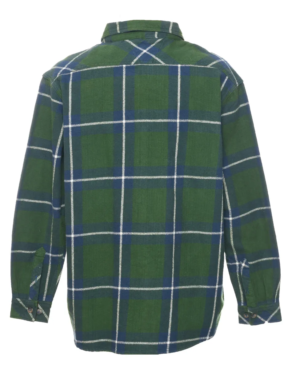 Dark Green Checked Shirt - L