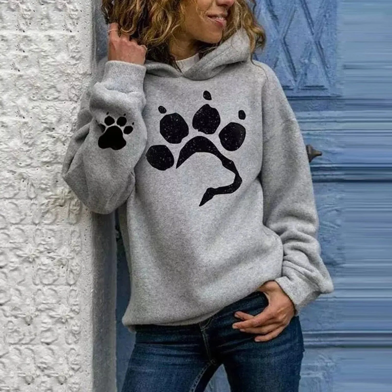 Dog Paw Print Women's Hoodies