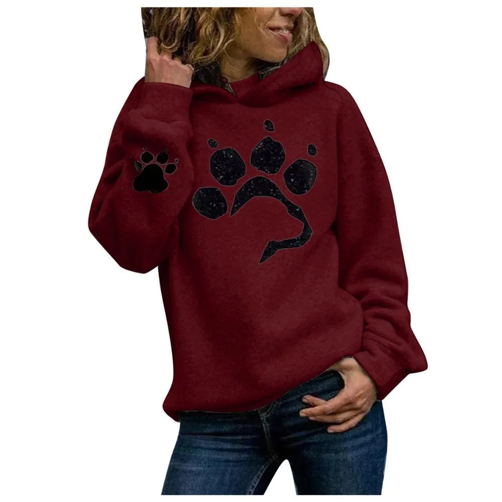 Dog Paw Print Women's Hoodies