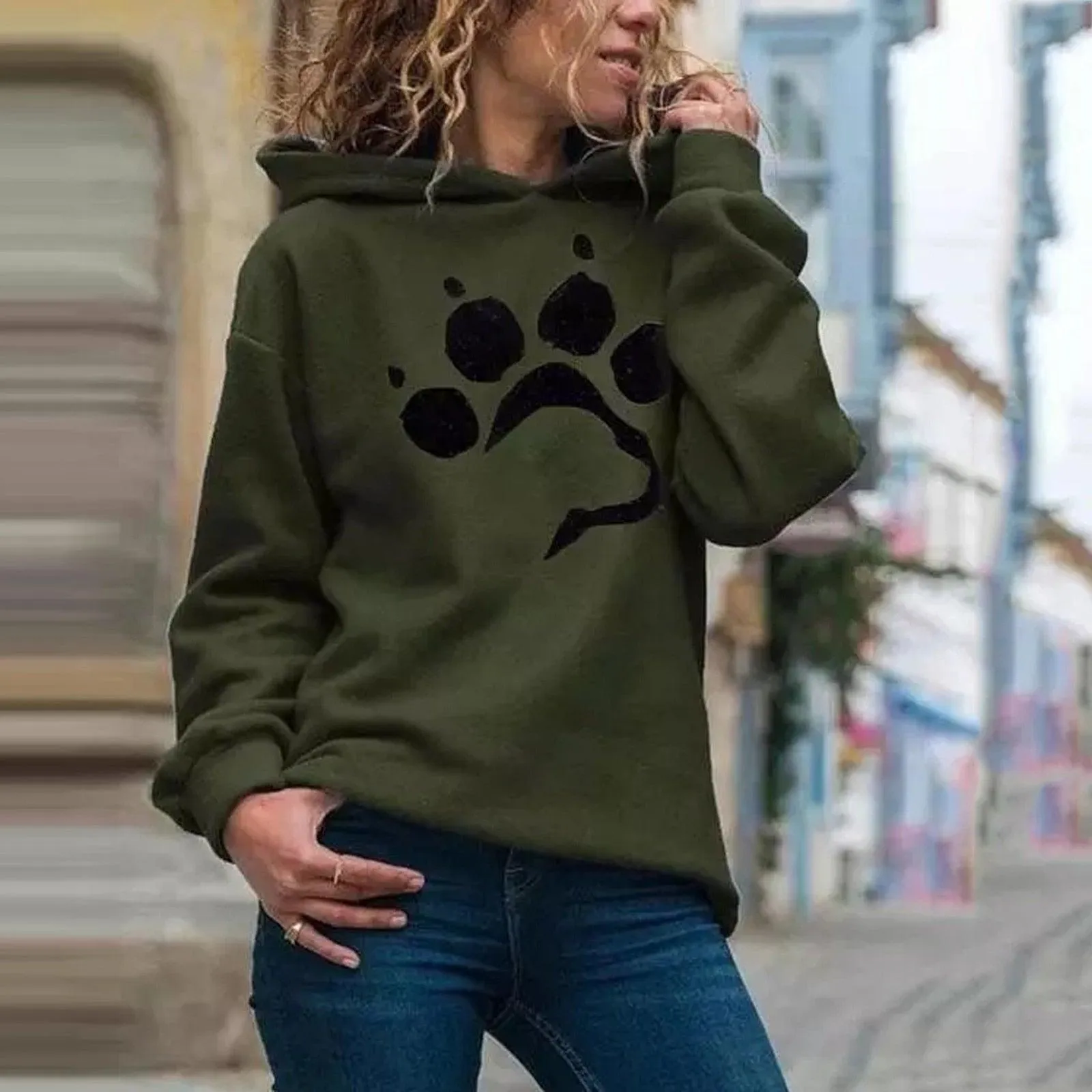 Dog Paw Print Women's Hoodies