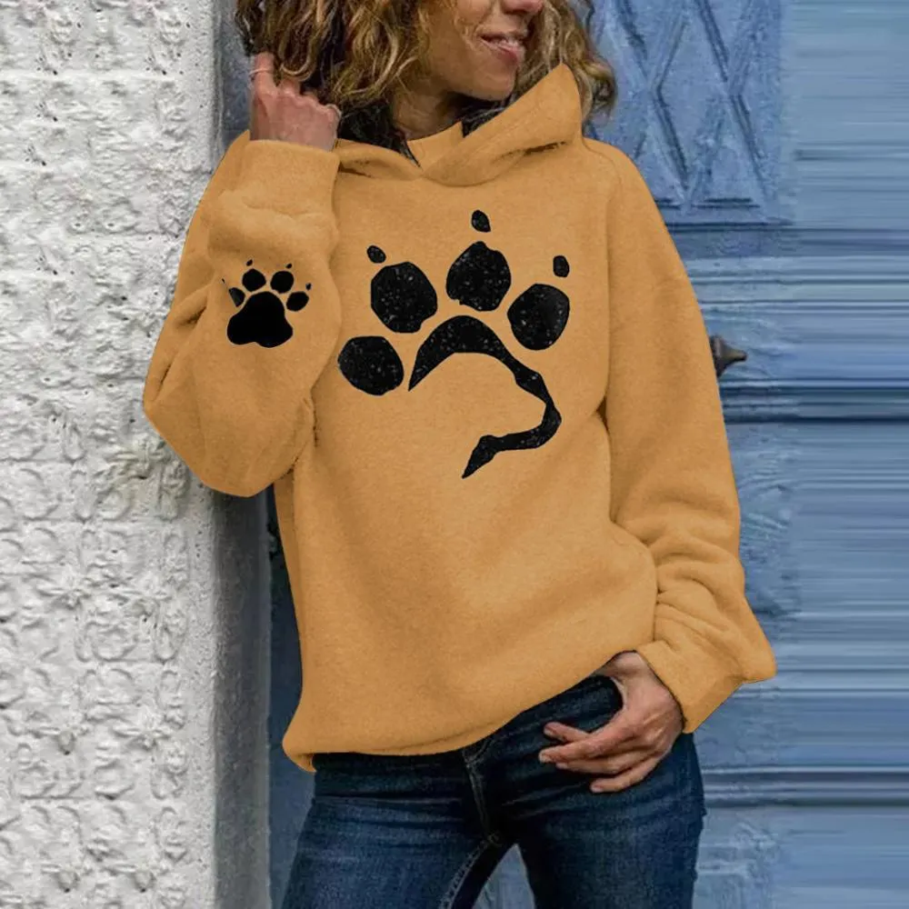 Dog Paw Print Women's Hoodies