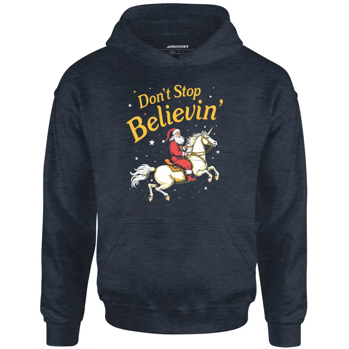 Don't Stop Believin' Santa Unicorn - Unisex Hoodie