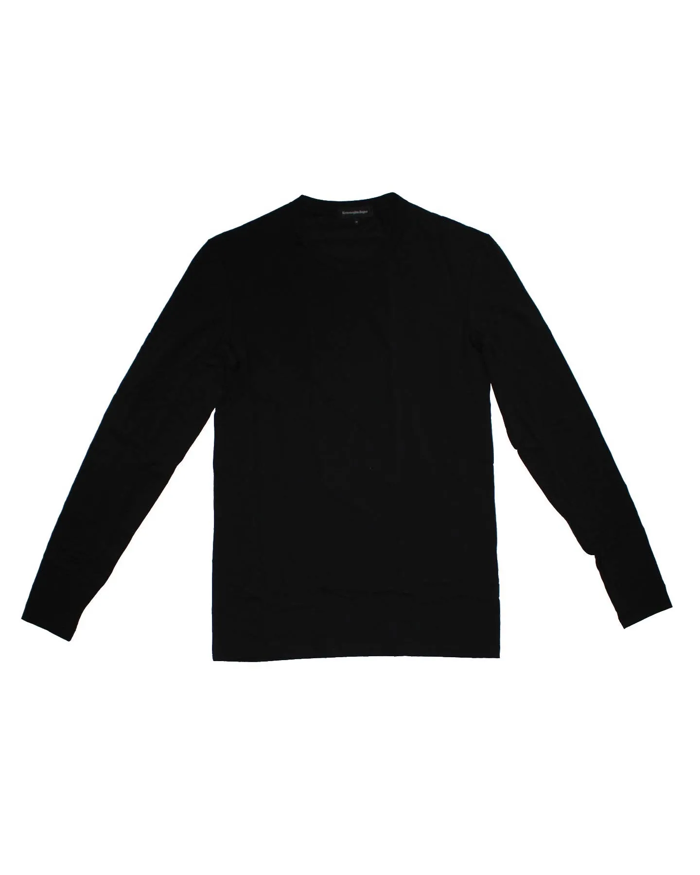 Ermenegildo Zegna Long Sleeve T-Shirt Black M SALE