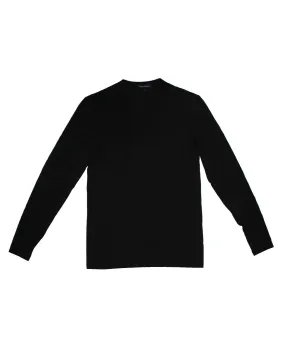 Ermenegildo Zegna Long Sleeve T-Shirt Black XL SALE