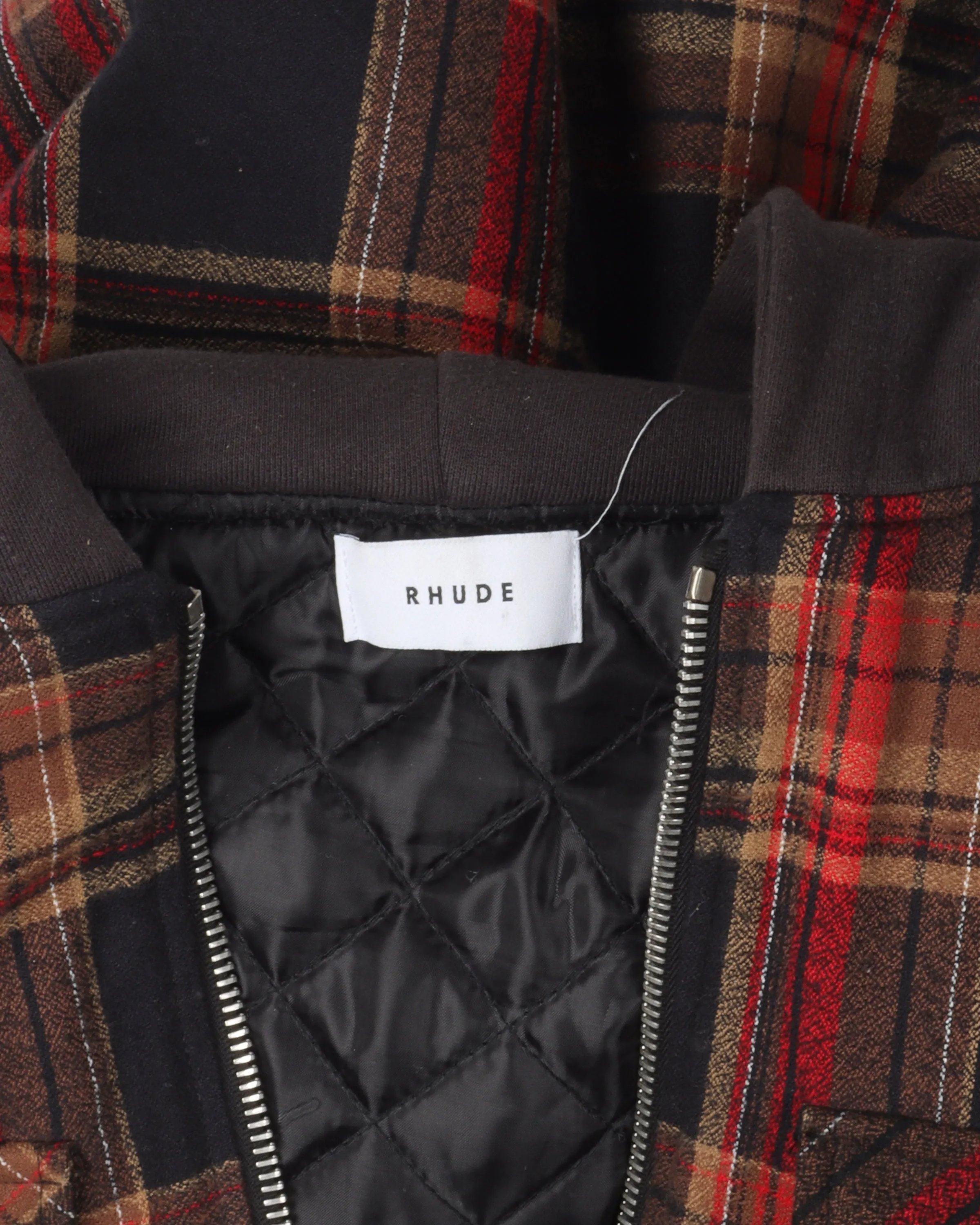 Flannel Zip-Up Hoodie