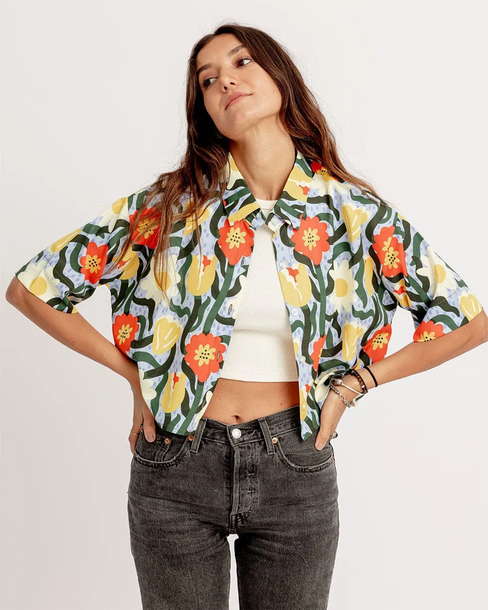 Fleur Cropped Shirt