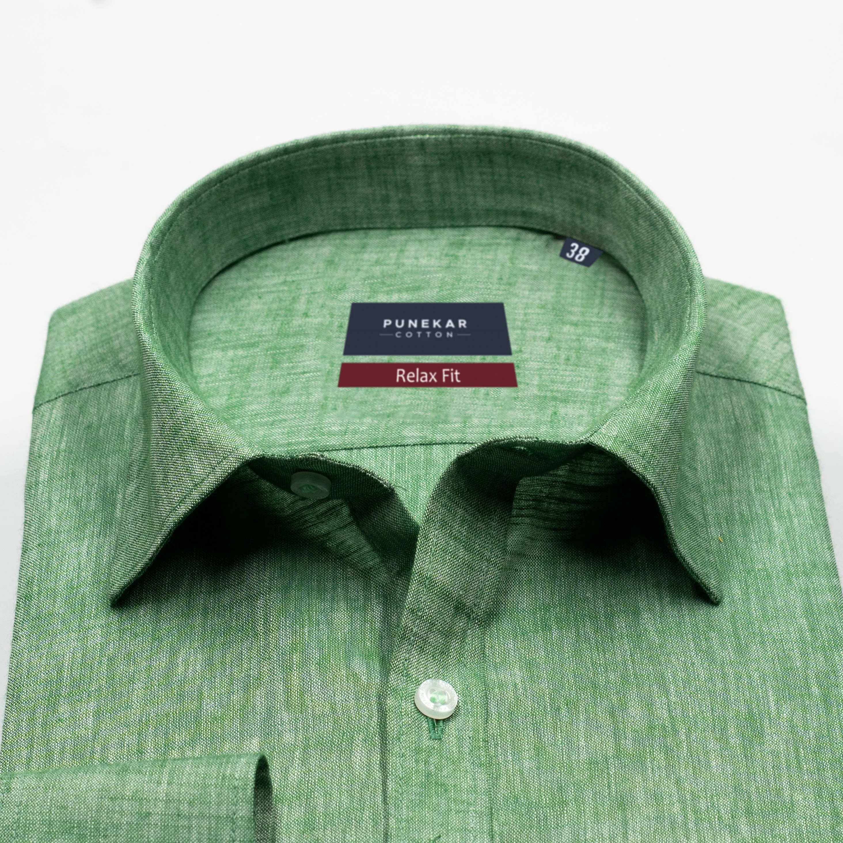 Forest Green Color Poly Cotton Shirt For Men