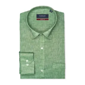 Forest Green Color Poly Cotton Shirt For Men