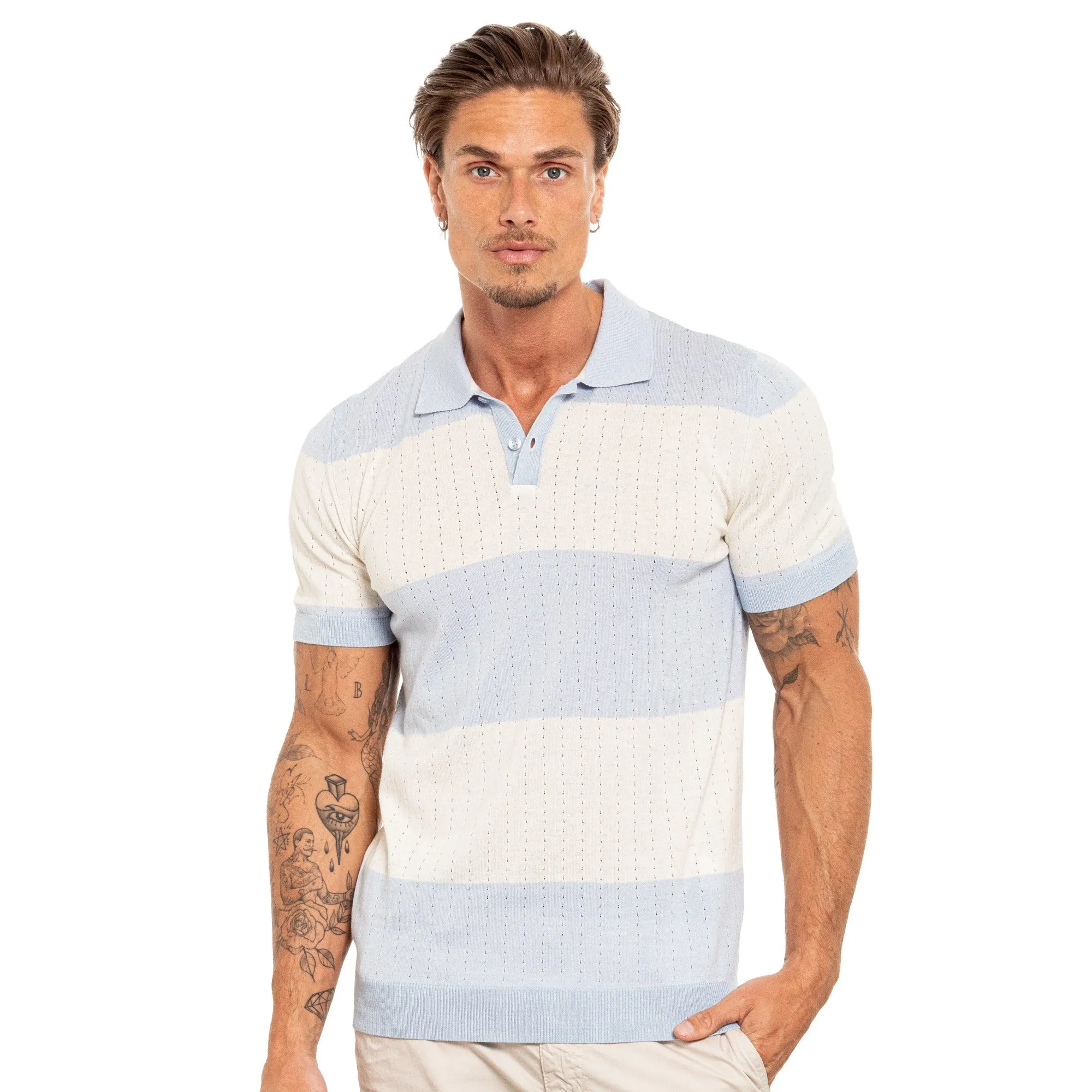 Gondola Knit Polo - Light Blue