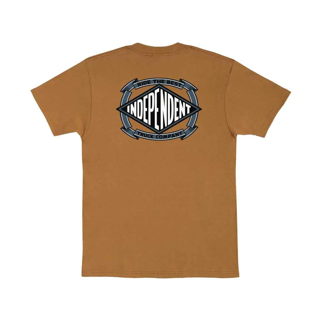 Independent Summit Scroll S/S Heavyweight Tee - Brown Sugar