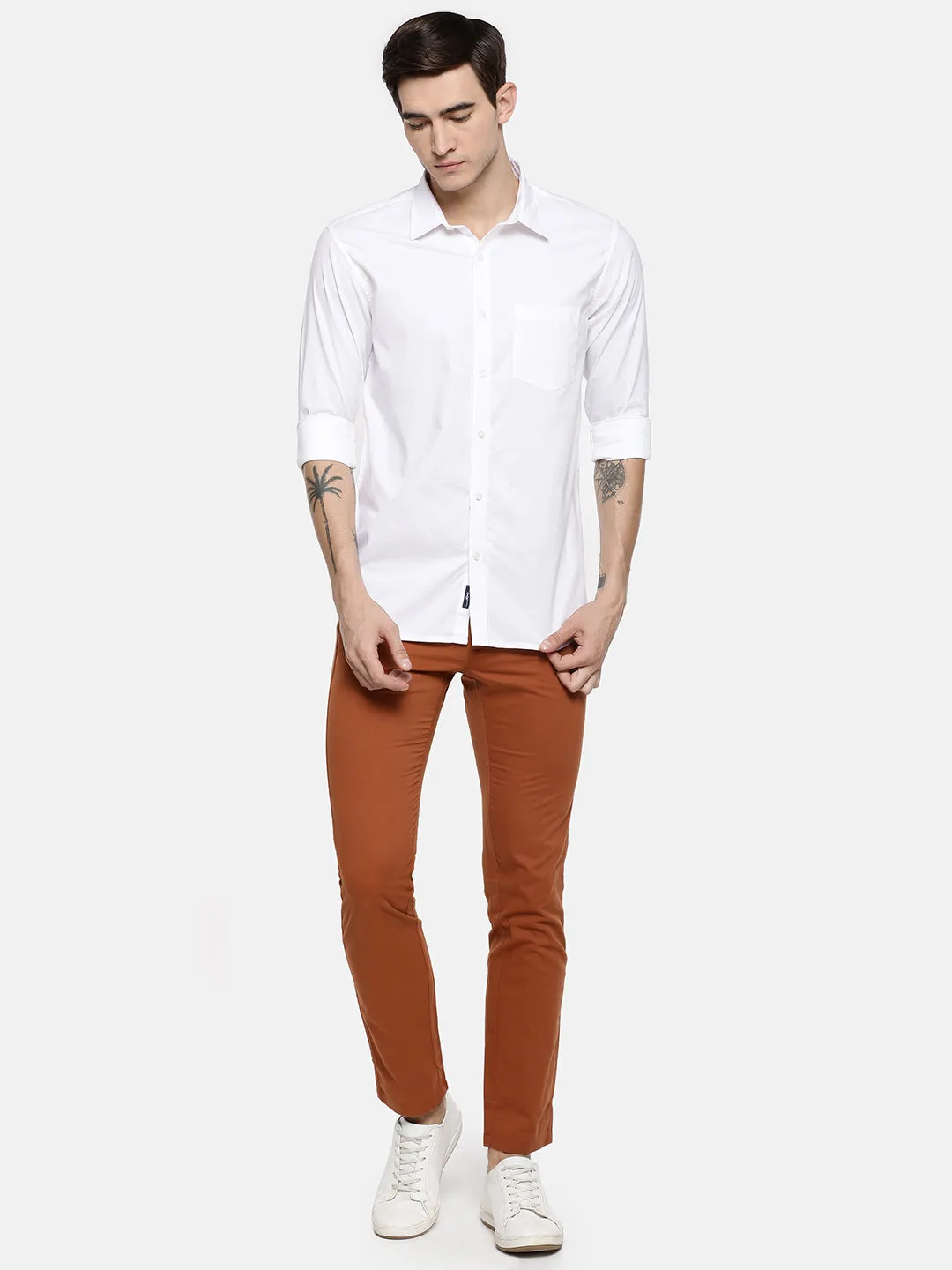 JDC Formal Solid shirts-White