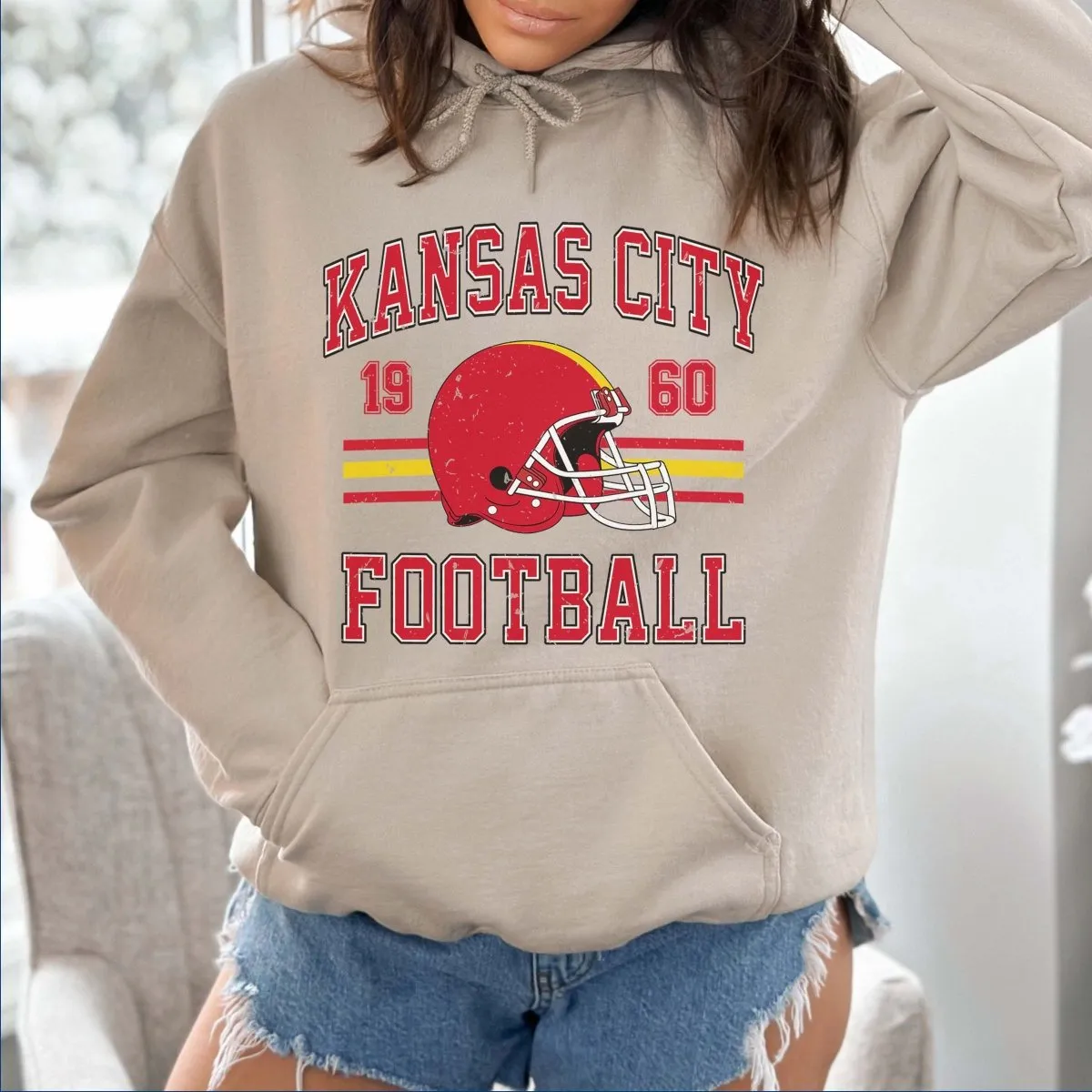 Kansas City Football Wholesale Graphic Hoodie - Popular