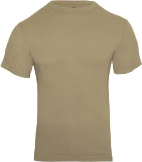 Khaki - Military GI Type Short Sleeve T-Shirt - Polyester Cotton