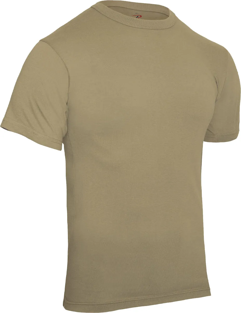 Khaki - Military GI Type Short Sleeve T-Shirt - Polyester Cotton