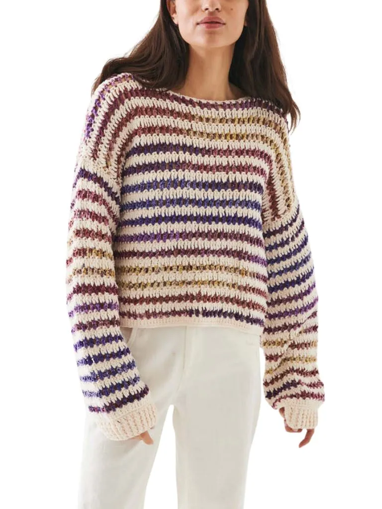 Line Ariel Striped Cotton Sweater - Kaleidoscope
