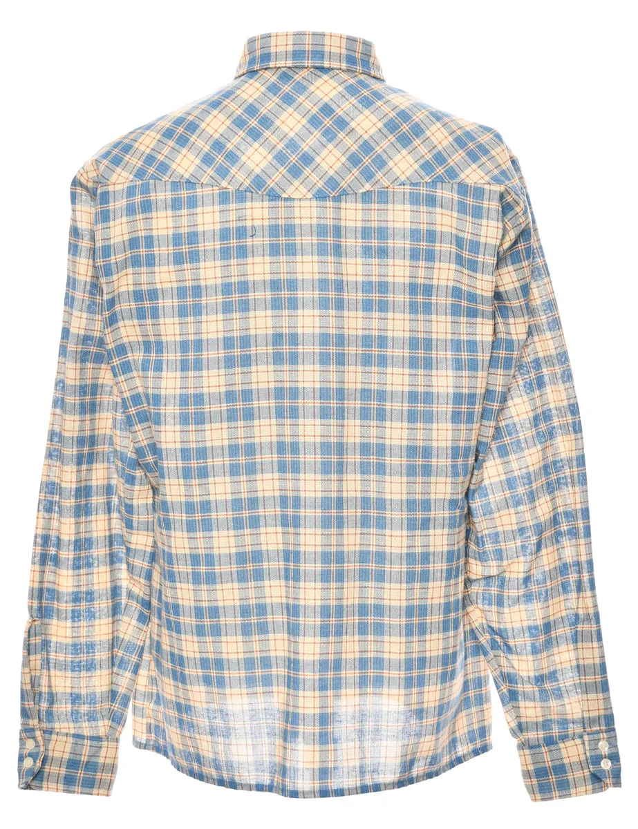 Long Sleeved Checked Shirt - L