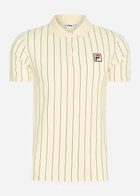 Luckenwalde polo shirt - antique white aventurine striped