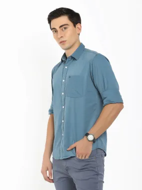 Men Blue Solid Shirt (GBMNR 3006)