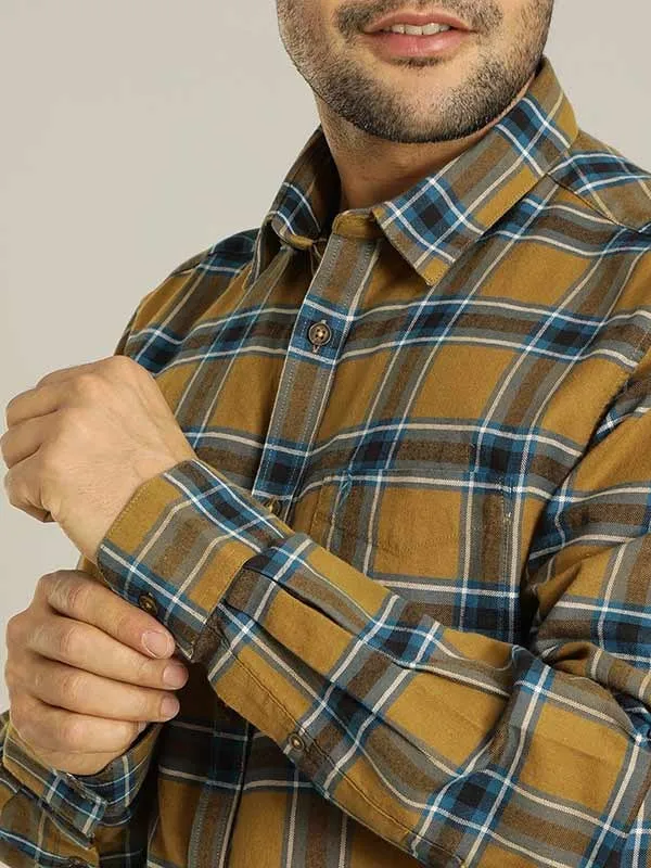 Men Checked Full Sleeve Cotton Shirt