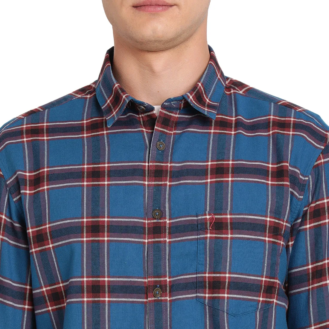 Men Checked Full Sleeve Cotton Shirt