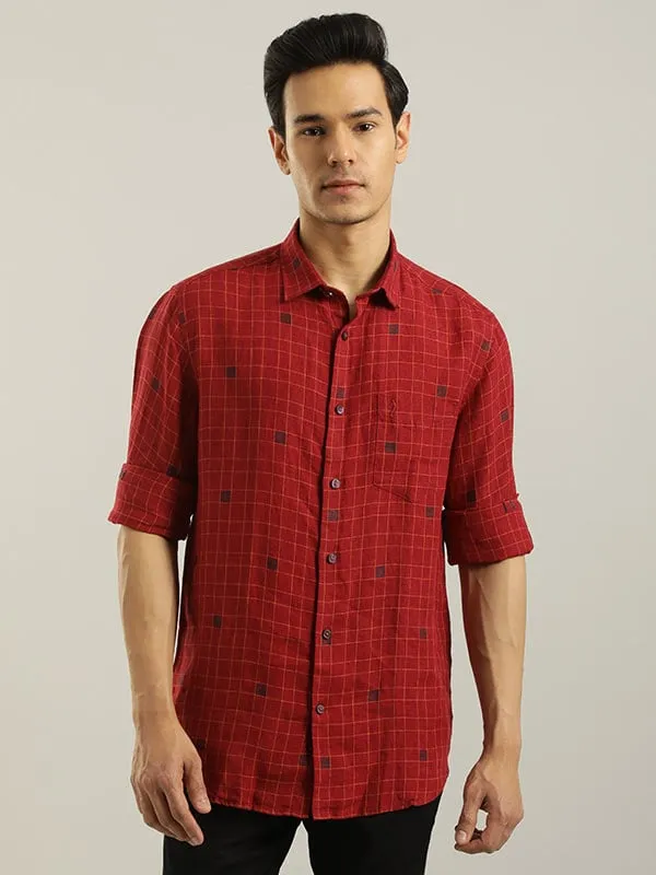 Men Checked Full Sleeve Cotton Shirt