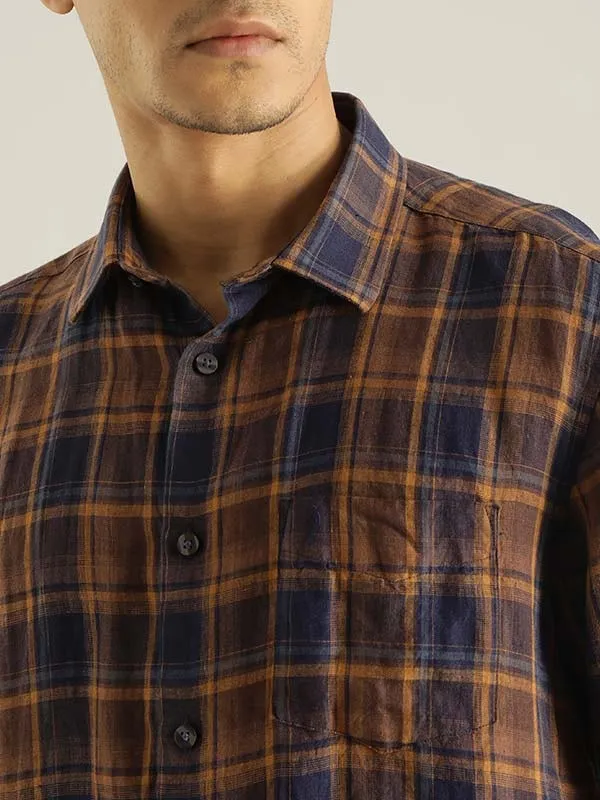 Men Checked Half Sleeve Cotton Shirt