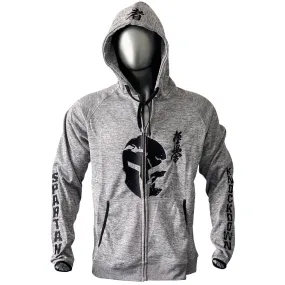 MEN KYOKUSHIN SPARTAN FULL ZIPPER HOODIE GREY COLOR