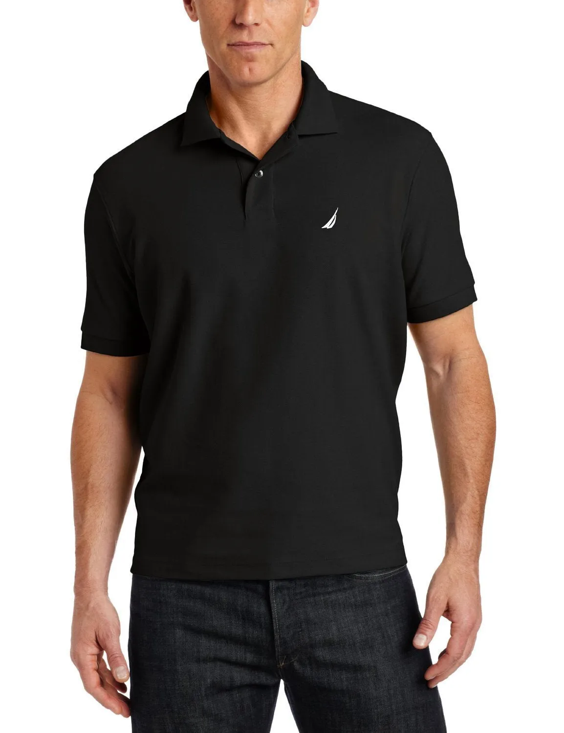 Nautica Men's Short-Sleeve Solid Deck Polo Shirt