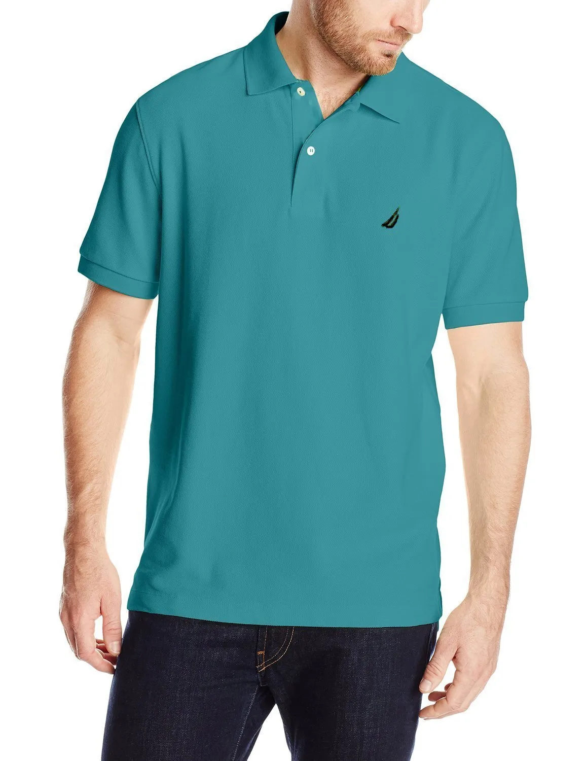 Nautica Men's Short-Sleeve Solid Deck Polo Shirt