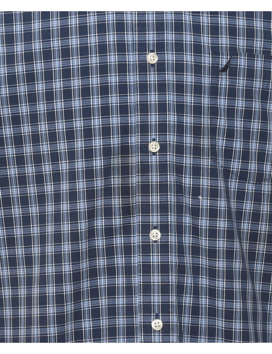 Nautica Navy Checked Shirt - L