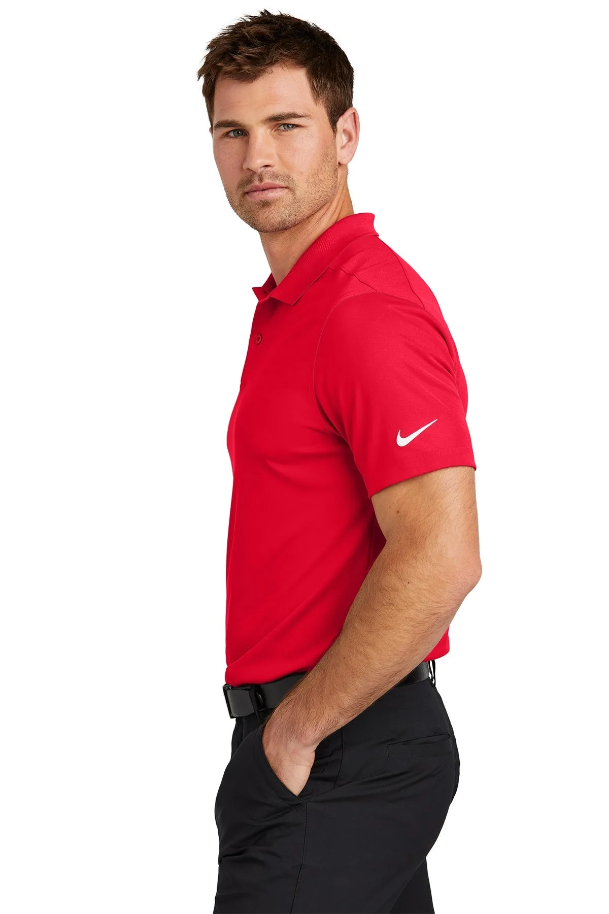 Nike Victory Solid Custom Polos, University Red