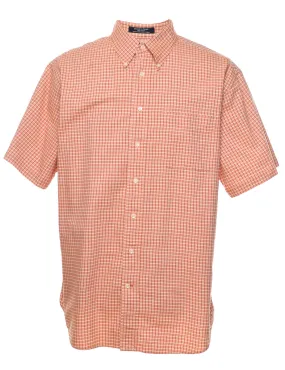 Orange Checked Shirt - L